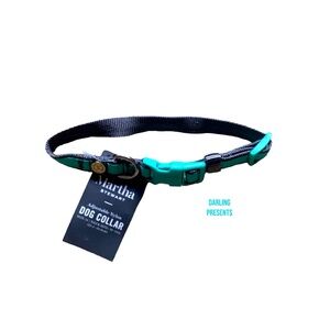 Martha Stewart Adjustable Nylon Dog Collar Color Bowtie Mint Size 14/S